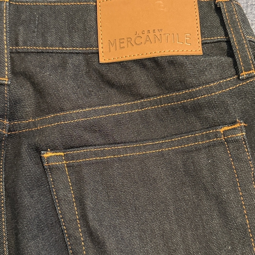 J.Crew Mercantile Flex Slim Fit Leg Dark Wash Indigo Jeans Mens 31 - Picture 2 of 5